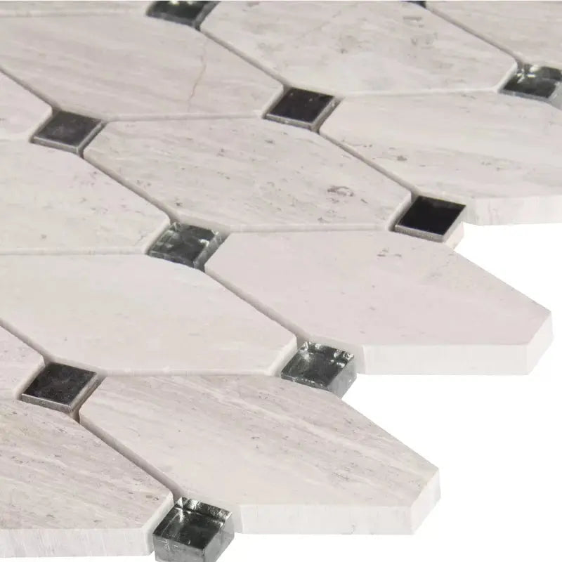 Bayview Elongated Octagon 12" X 18" Mosaic Tile