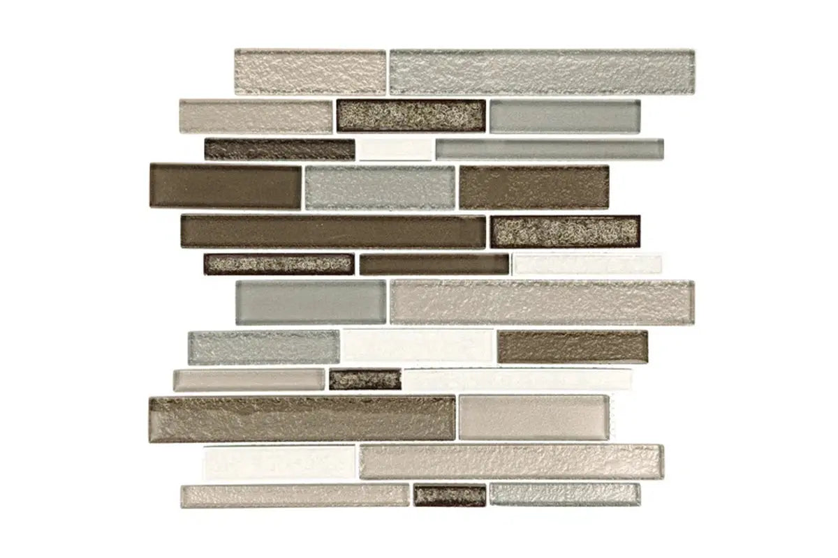Crystal Shores 12" X 14" Glass Mosaic Tile