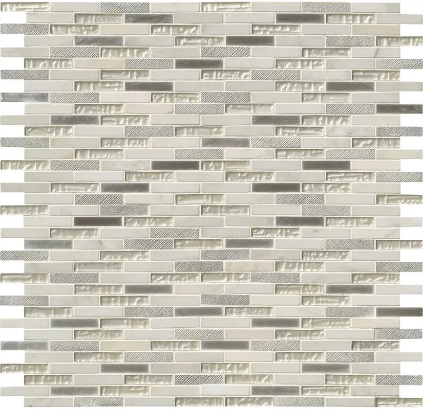Ocean Crest Brick Pattern 1" X 3" Natural Stone Mosaic Tile