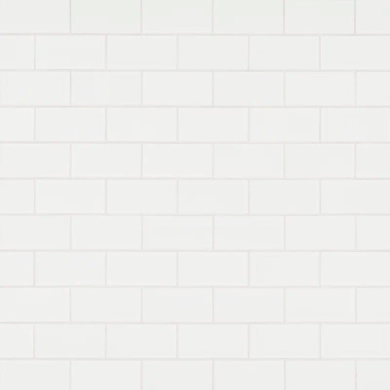 Metro White 3" X 6" Glossy Ceramic Wall Tile