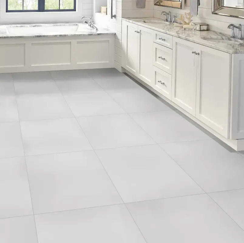 Domino White 24" X 24" Polished Porcelain Wall & Floor Tile