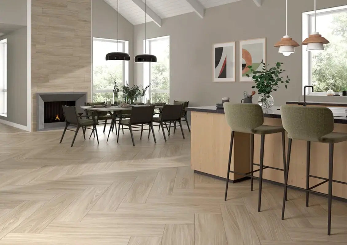 Braxton 10" X 40" Matte Porcelain Wood Look Floor and Wall Tile