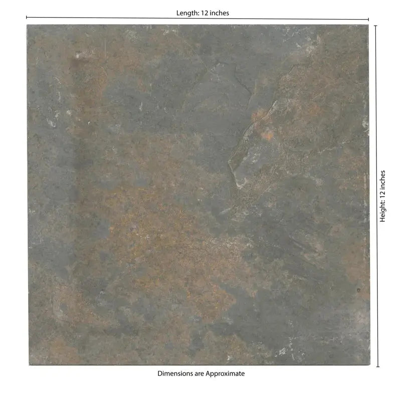 California Gold 12" X 12" Slate Field Tile in Multi