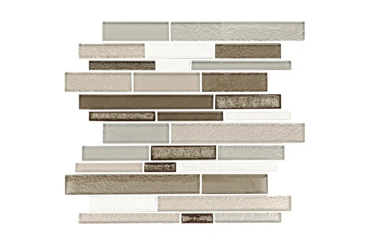 Crystal Shores 12" X 14" Glass Mosaic Tile
