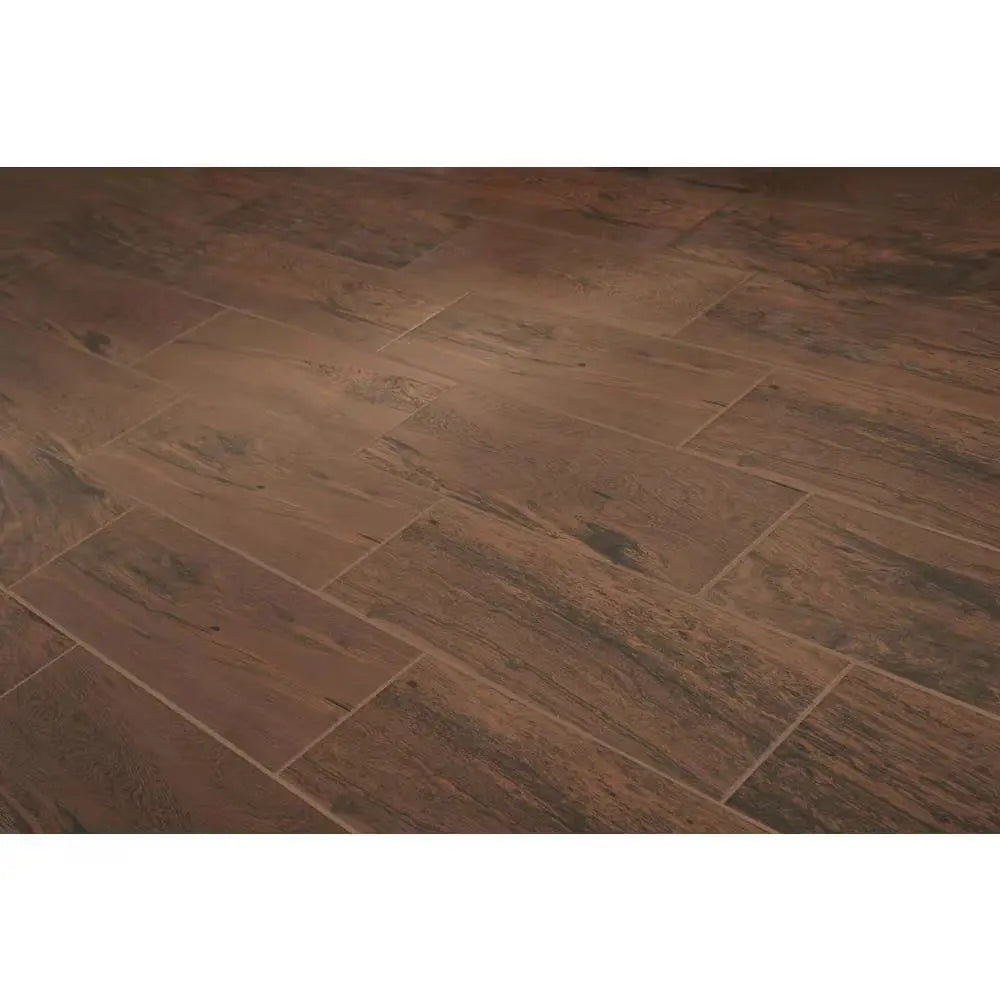 Glenwood Cherry 7 In. X 20 In. Ceramic Floor and Wall Tile (10.89 Sq. Ft. / Case)