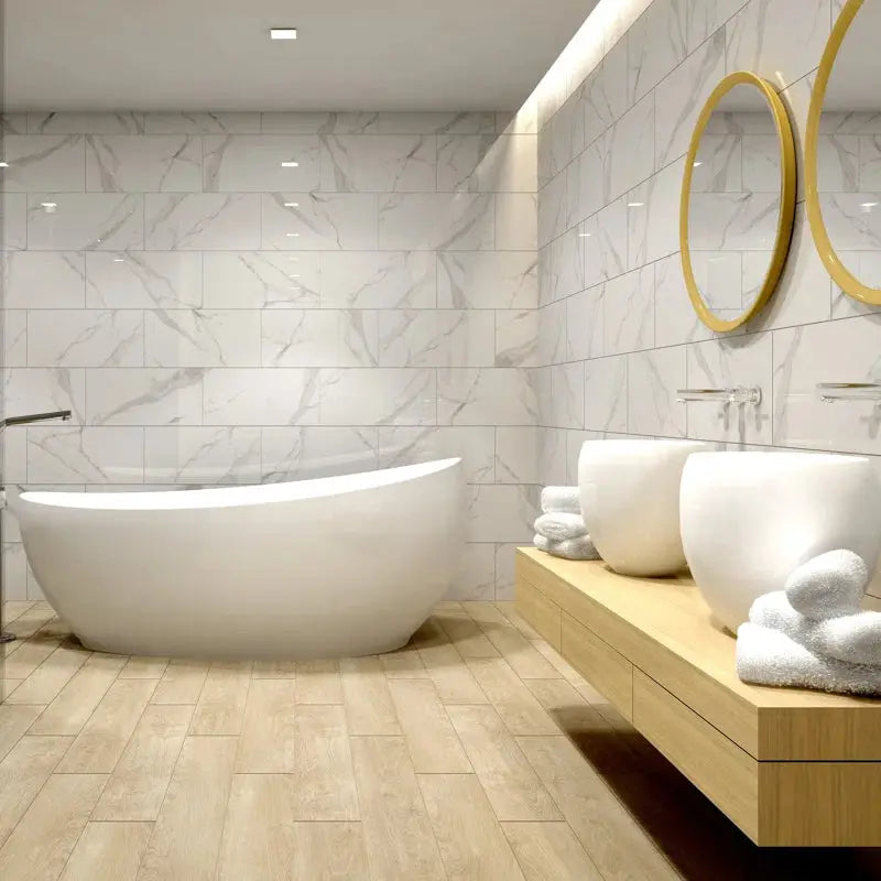 Dymo Statuary 12" X 24" Glossy Ceramic Wall Tile