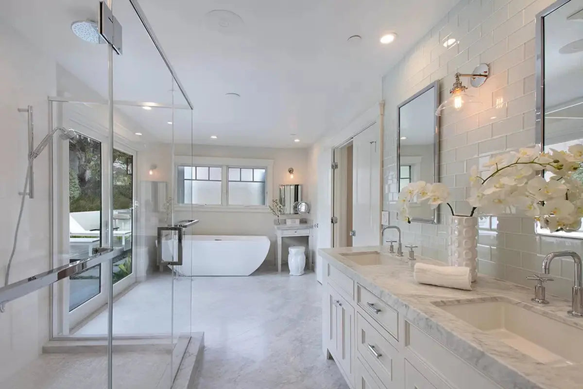 Carrara 18" X 18" Marble Marble Look Wall & Floor Tile