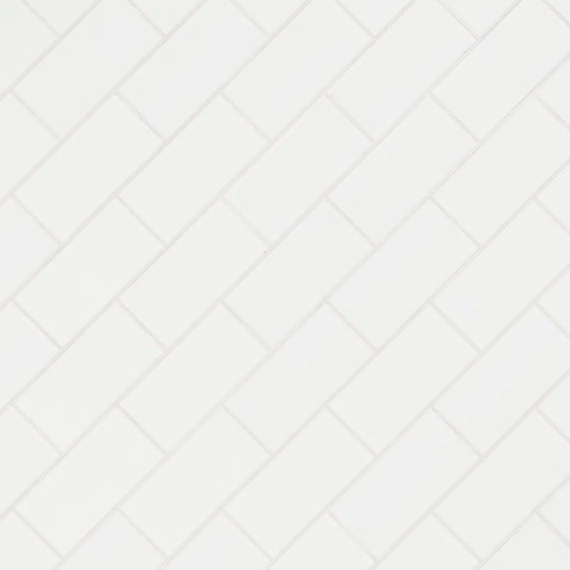 Metro White 3" X 6" Glossy Ceramic Wall Tile