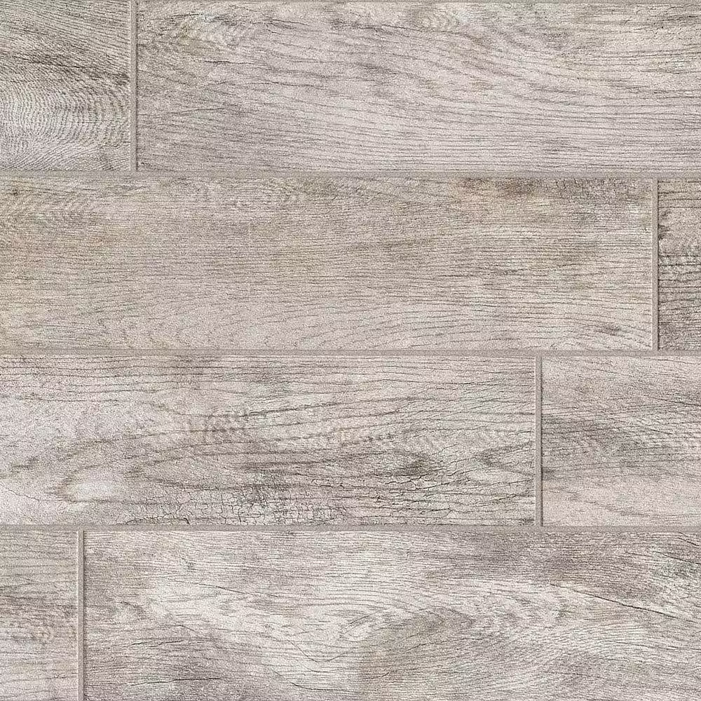 Montagna Dapple Gray 6 In. X 24 In. Glazed Porcelain Floor and Wall Tile (0.968 Sq. Ft./Each)