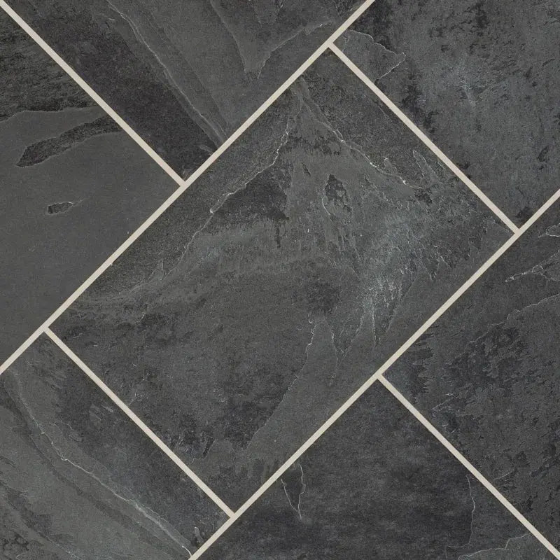 Montauk Black 16"X24" Gauged Slate Field Tile