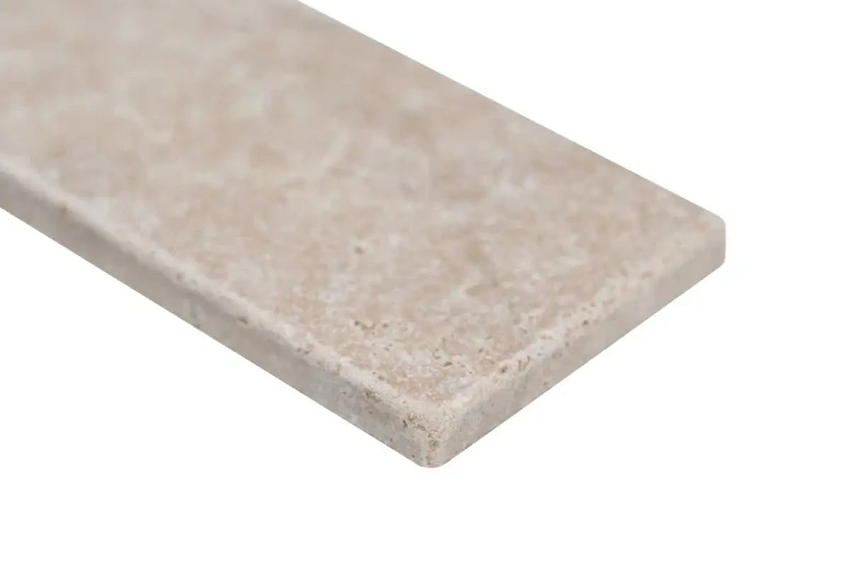 Bologna Chiaro 3" X 6" Tumbled Travertine Floor and Wall Tile