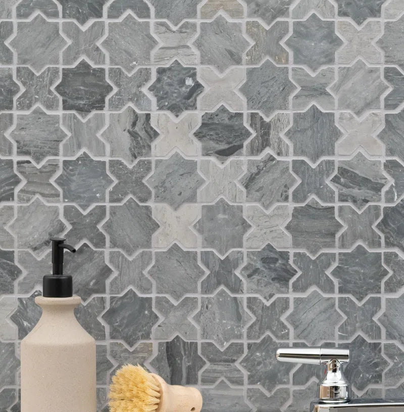 Montague 11.81" X 11.81" Marble Mosaic Sheet Wall & Floor Tile