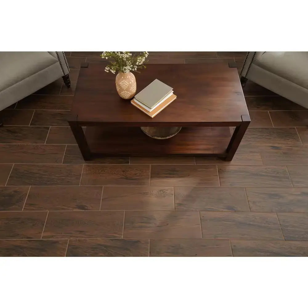 Glenwood Cherry 7 In. X 20 In. Ceramic Floor and Wall Tile (10.89 Sq. Ft. / Case)